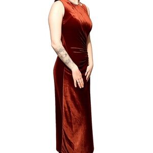 Taylor Rich Burgundy Velvet Dress
